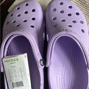 Lavender crocs size 9
